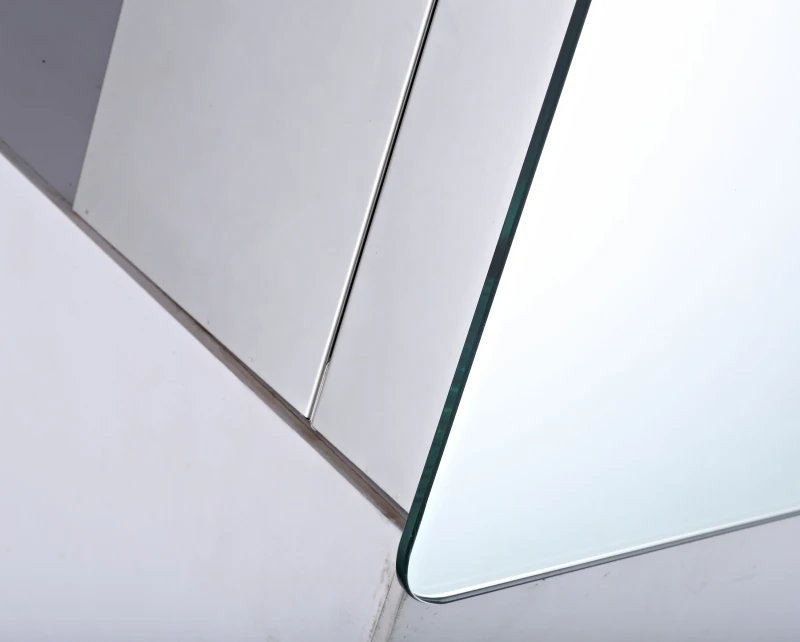 HOMCOM Wall Mounted Modern Bathroom Cabinet Mirror Stainless Steel Cupboard 6 Compartments Storage Shelves 63Hx30Lx15D(cm)