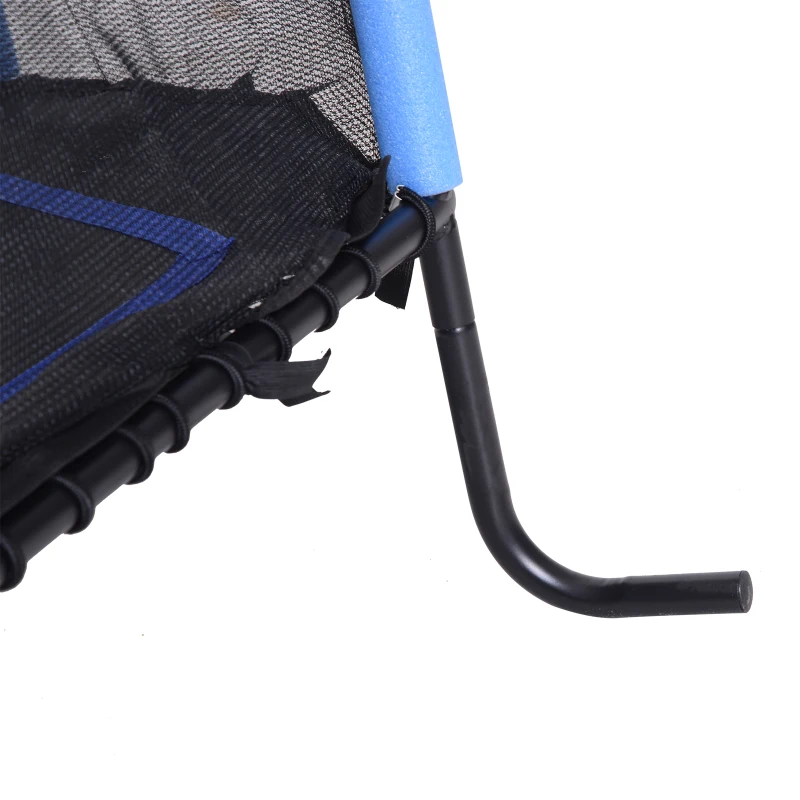 HOMCOM 5FT / 61 Inch Kids Mini Trampoline with Safety Enclosure Net Bungee Design Exercise Rebounder Six Legs Capacity to 60kg Blue