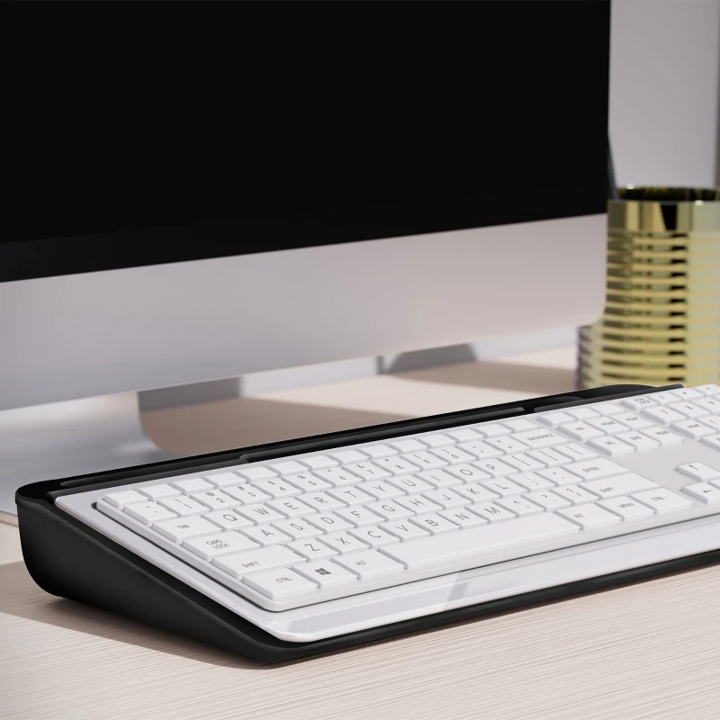 Vinsetto Glass Desk Organiser Marker-Erasable Notes Board