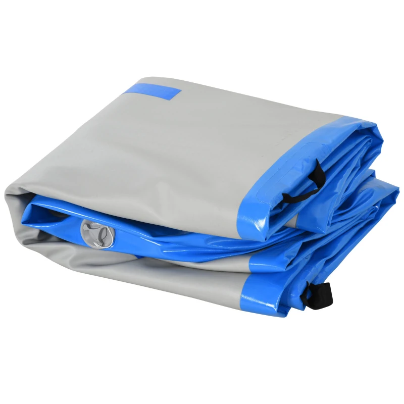 HOMCOM 3(M) Inflatable Tumbling Mat Gymnastic Mat For Exercise Fitness Yoga Home Outdoor Training Use With / Electric Air Pump | Handle Bag - Blue