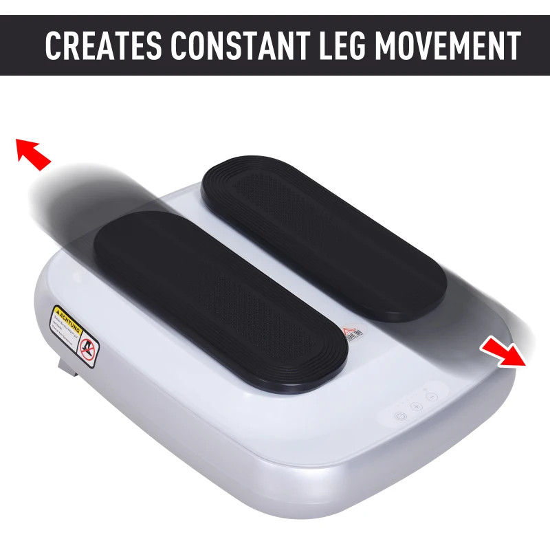 HOMCOM Leg Exerciser W/ Remote Control, 46L x 40.5W x 13.5Hcm-White Black