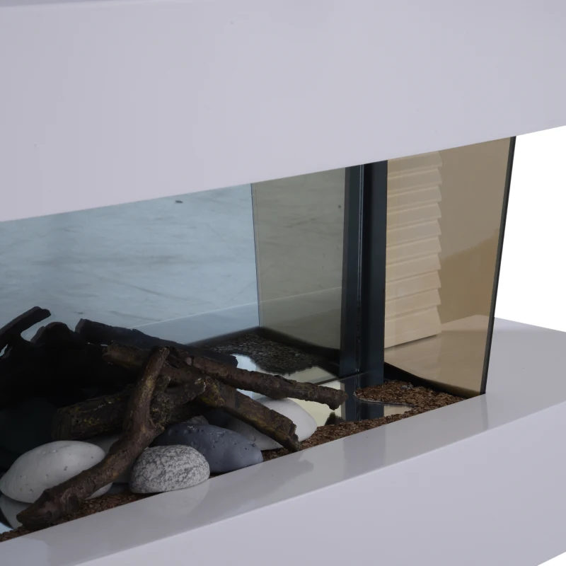 HOMCOM Wall mounted Electric Fireplace Heater, W/LED Flame Effect, 2000W-White