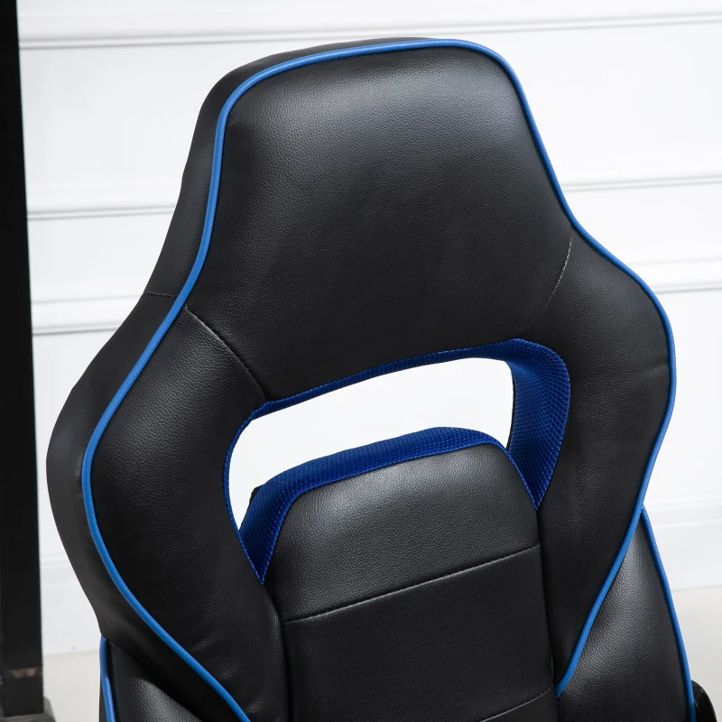 Vinsetto PU Leather Upholstered Racing Chair Blue/Black