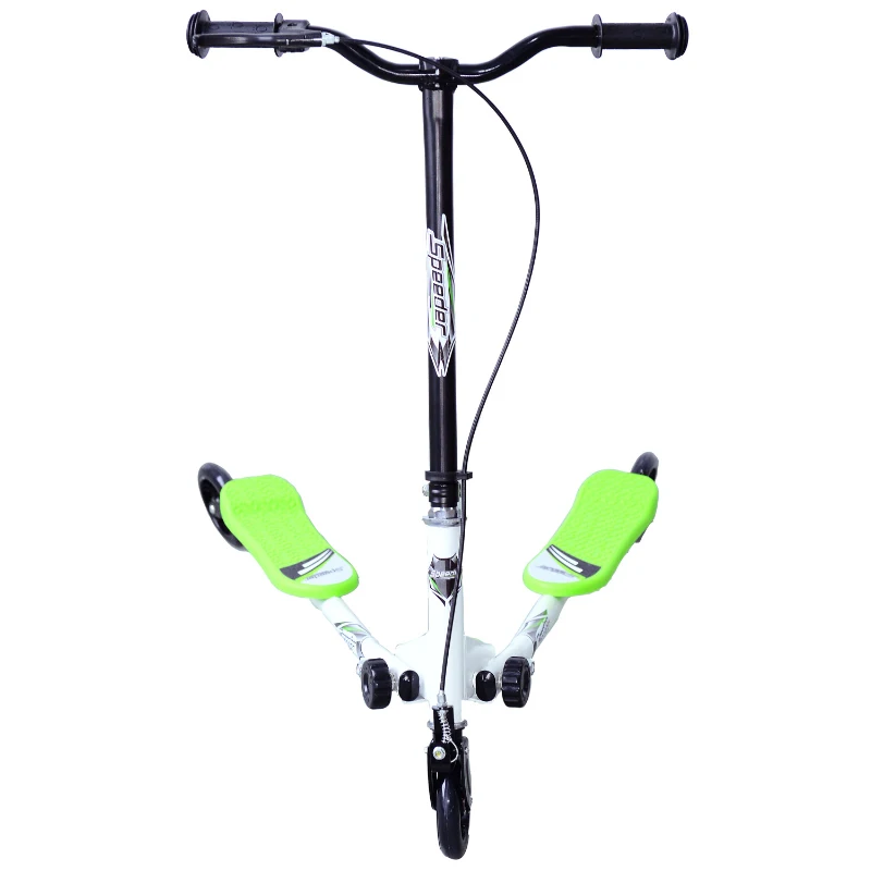 HOMCOM Kids 3 Wheels Foldable Speeder Push Scooter Tri Motion Slider Green BY HOMCOM