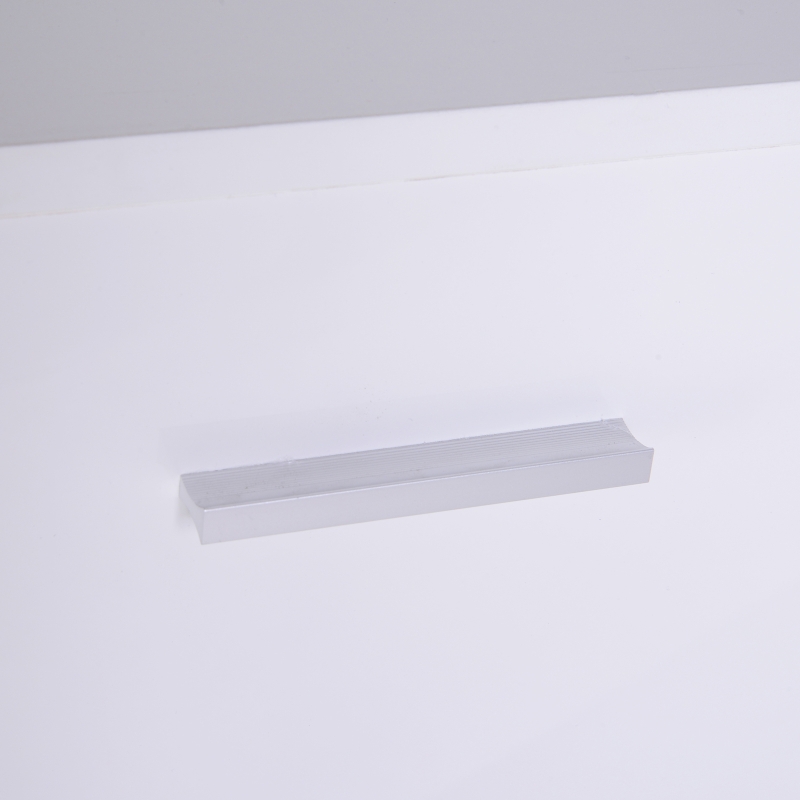 HOMCOM Particle Board High Gloss Side Cabinet w/ Drawers White