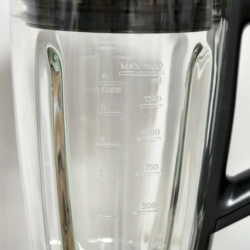 HOMCOM Blender Smoothie Maker, 900W Countertop Blender with 5 Speed Setting, Pulse Function, 1.5L Mix Cup, Portable Cup and Grinder for Ice, Fruit, Vegetable and Nut