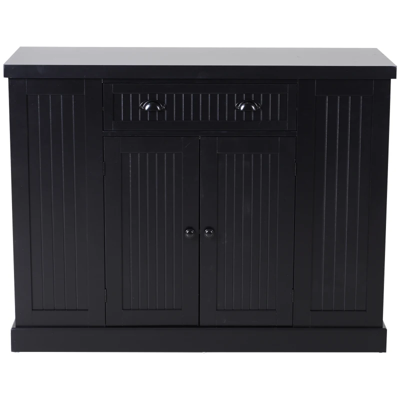 HOMCOM Wooden Multifunction Island Storage Cabinet Black