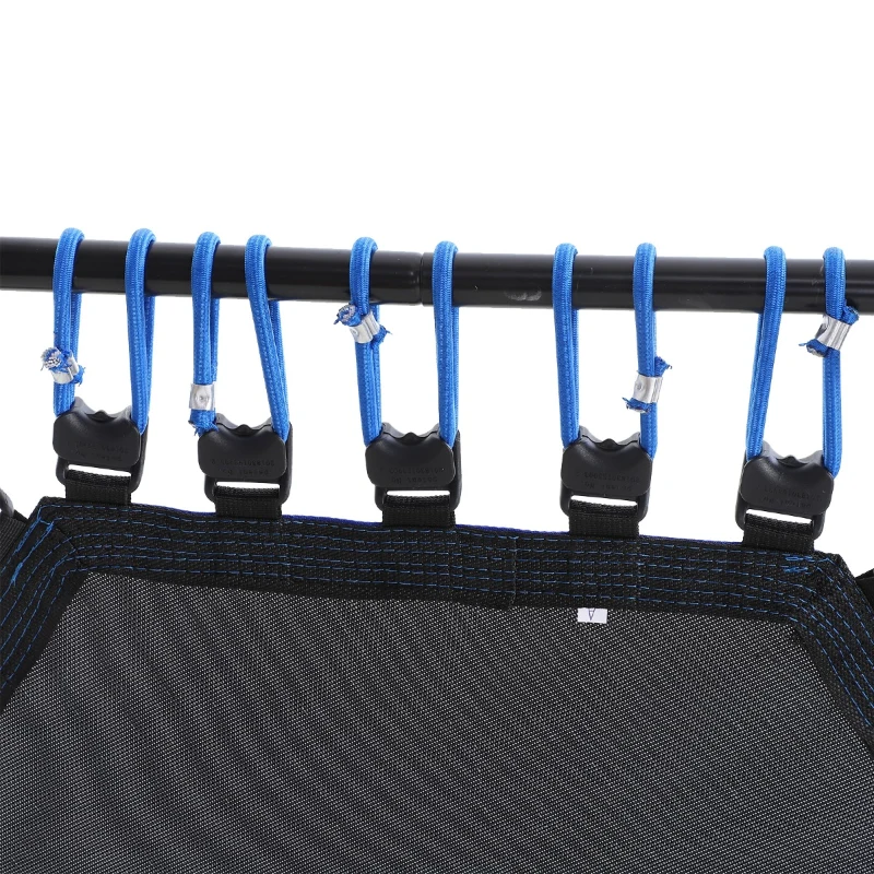 HOMCOM 40" Mini Hexagon Steel Frame Trampoline with Anti-slip Rubber Pads Blue