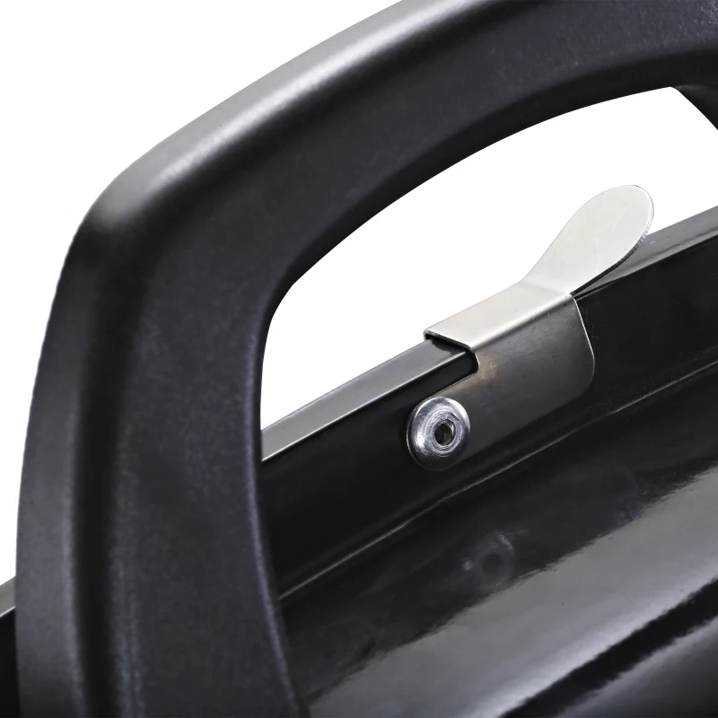 Outsunny Portable Charcoal BBQ Steel Iron Grill w/ Grid Black