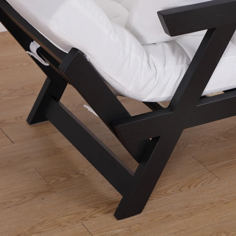 HOMCOM Sofa Bed Chaise Lounge-White