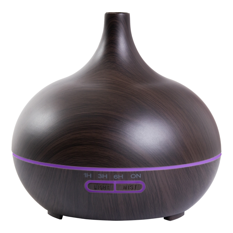 HOMCOM 400ml Oil Diffuser & Water Humidifier w/ 7 Lights Timer Auto Shutdown Dark Brown