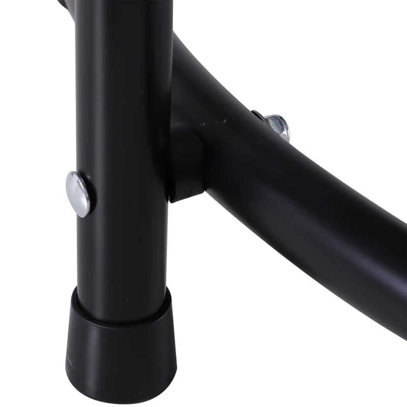 HOMCOM Mini Round Steel Frame Trampoline w/ Adjustable Handle Pink