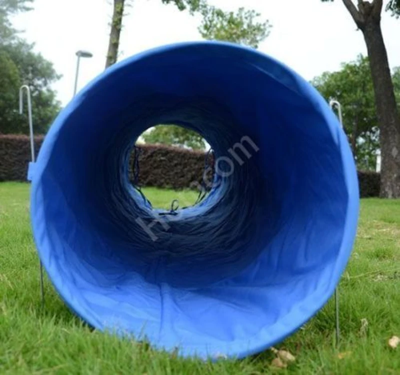 5m Long Dog Tunnel Rigid Agility Training Equipment with Carrying Bag BY HOMCOM