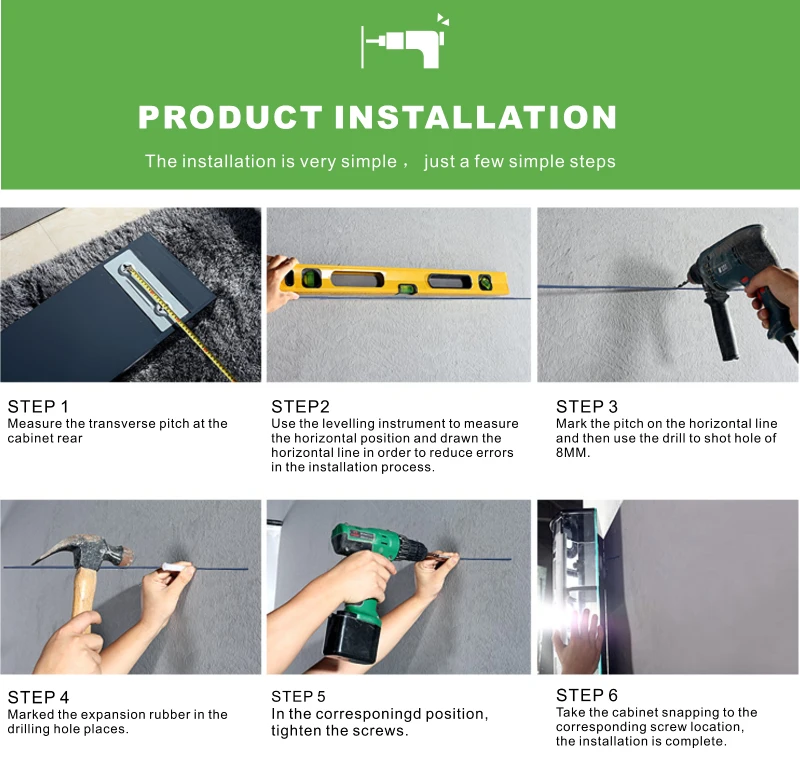 HOMCOM Glass Cabinet with Mirror Back, 3 Display Storage Shelves Wall Mounted Indoor Bathroom Cupboard (Black)