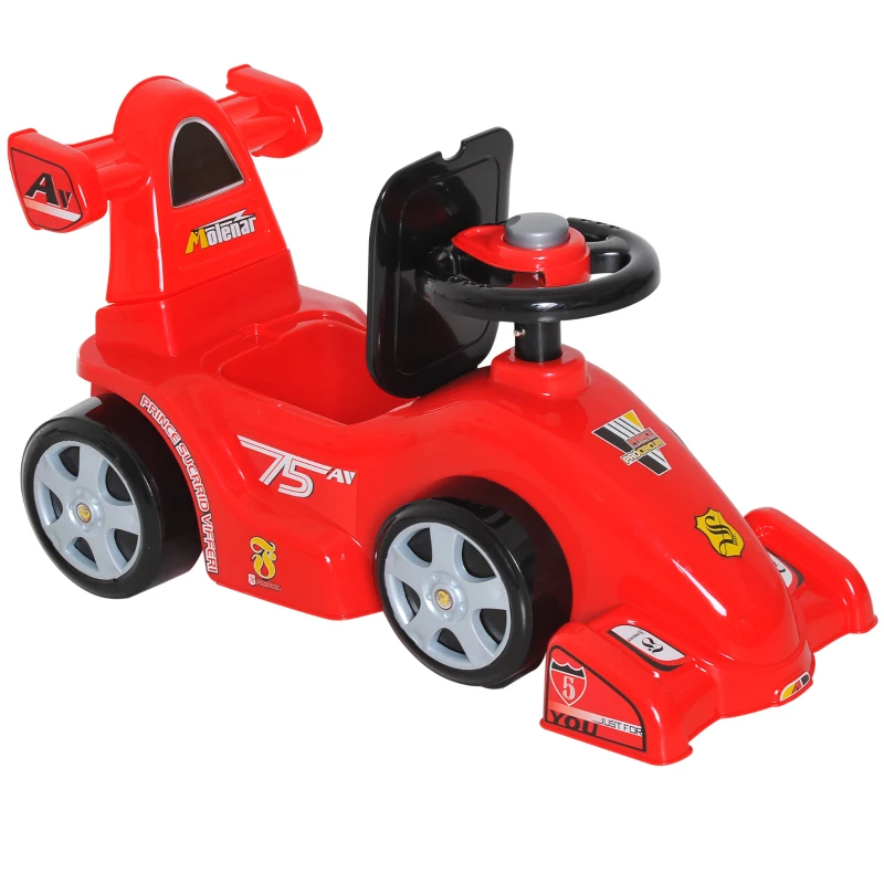 HOMCOM Kids Push Ride On Car W/Horn-Red