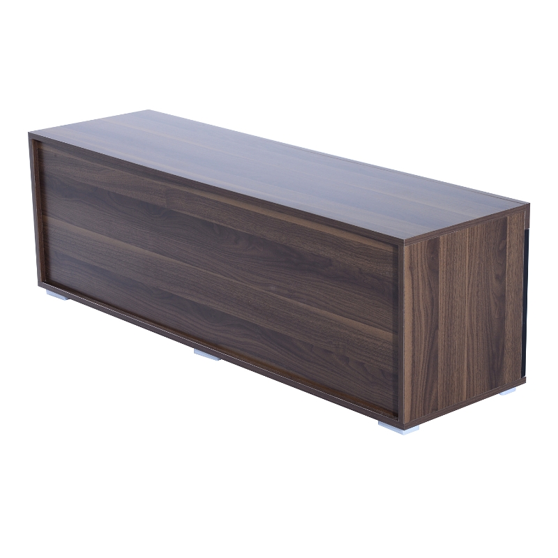 HOMCOM TV Stand, 140Lx40Wx45H cm-Black/Walnut