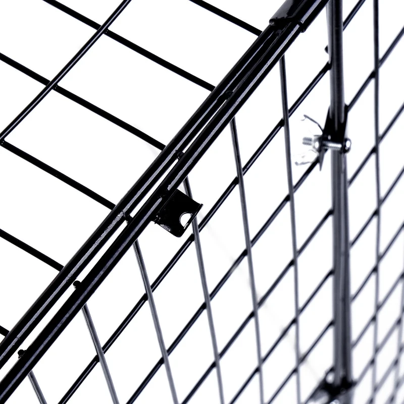 HOMCOM Extendable Fire Guard Screen, Freestanding Fire Screen Spark Guard, Folding Fireplace Cover, Wire Mesh, 81.5-160cm, Black