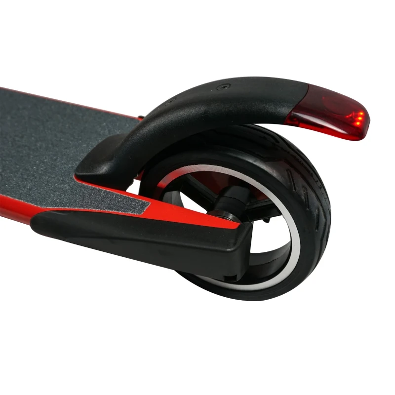 HOMCOM Aluminium Alloy Electric Scooter Bike Speed Adjustable for Adults w/ Light Red