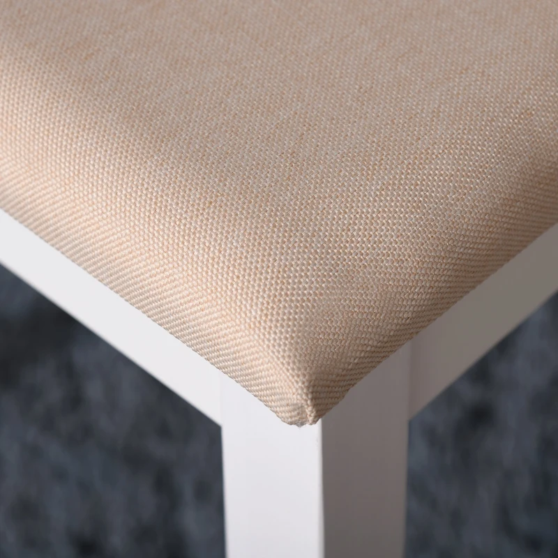 HOMCOM 4-Drawer Dressing Table & Stool Set w/ Moving Mirror Cushioned Seat Wood Legs Oval Makeup Vanity Dresser Desk White