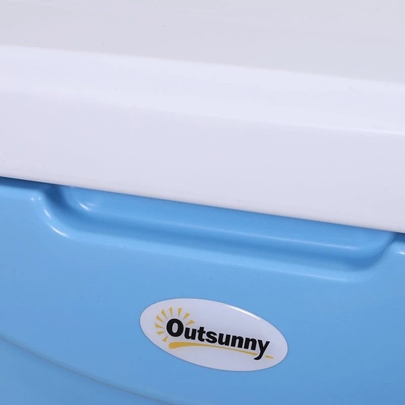 Outsunny 38L Rotomolded Outdoor Ice Cooler Chest Blue