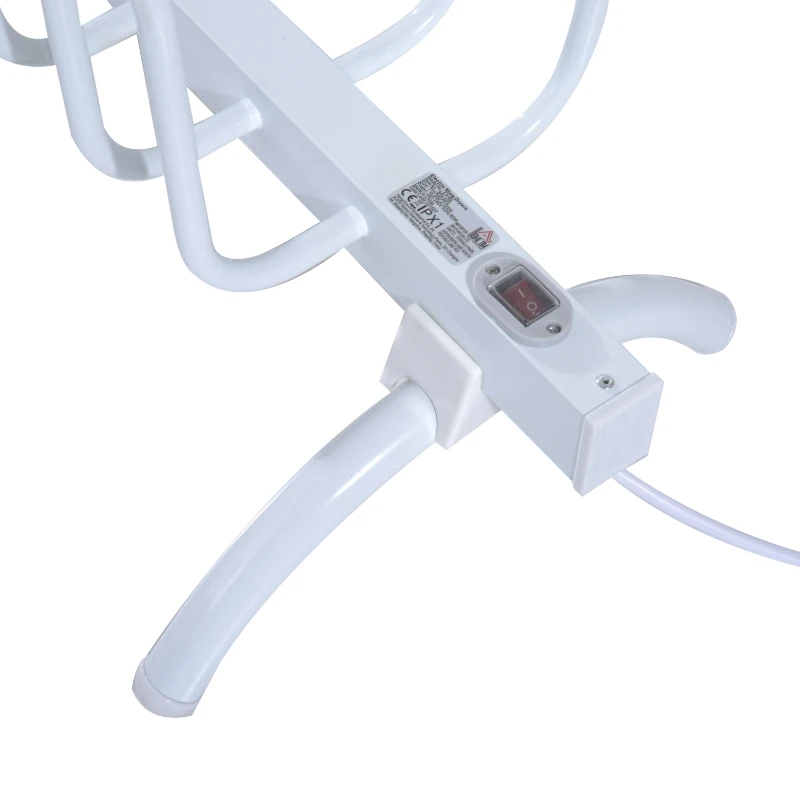 HOMCOM 4 Pairs Free Standing Electric Shoes Dryer Dry Heater Boot Rail Rack Dehumidify Warmer Deodorizer Sterilizer White