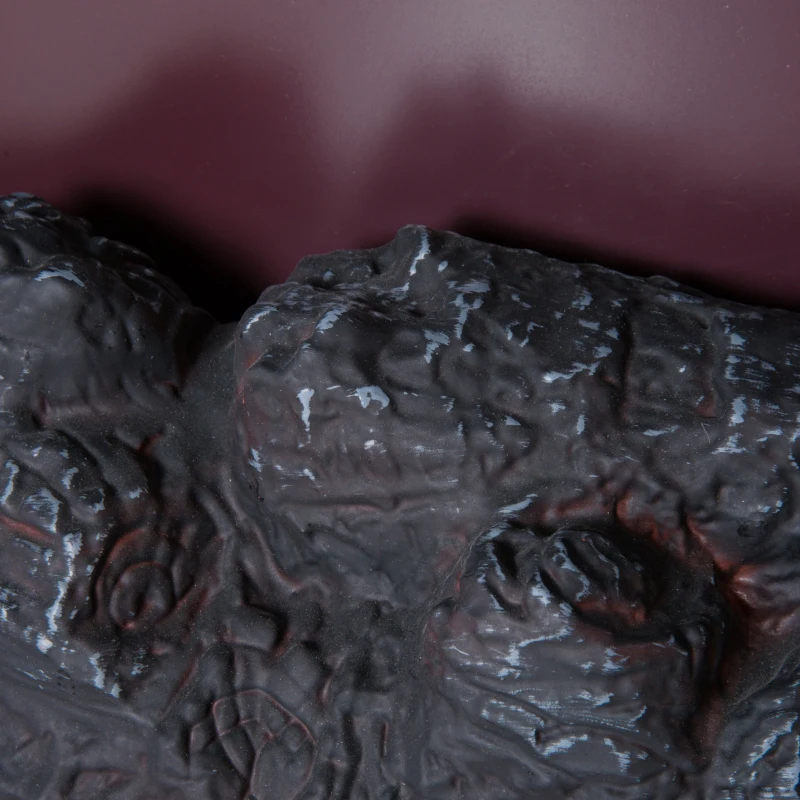 HOMCOM Electric Fireplace Heater w/LED Flame Effect, 1000W/2000W-Black