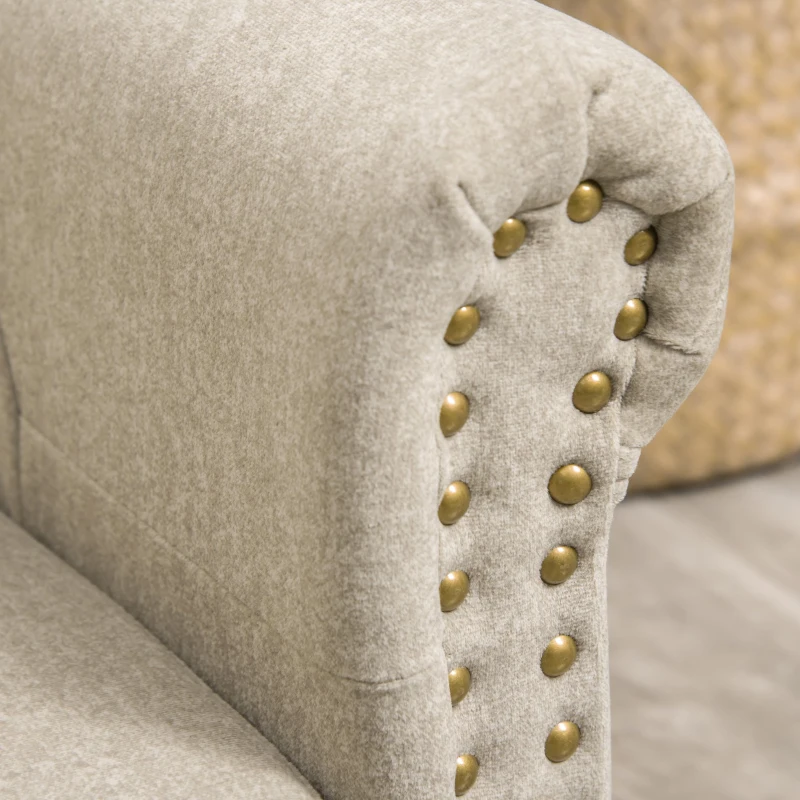 PawHut Dog Sofa with Soft Cushion, Pet Bed Cat Chair Couch with Water Resistant Fabric, Sponge Padded, Washable Cover, Easy Installation, Wooden Legs for Mini Sized Dogs - Khaki