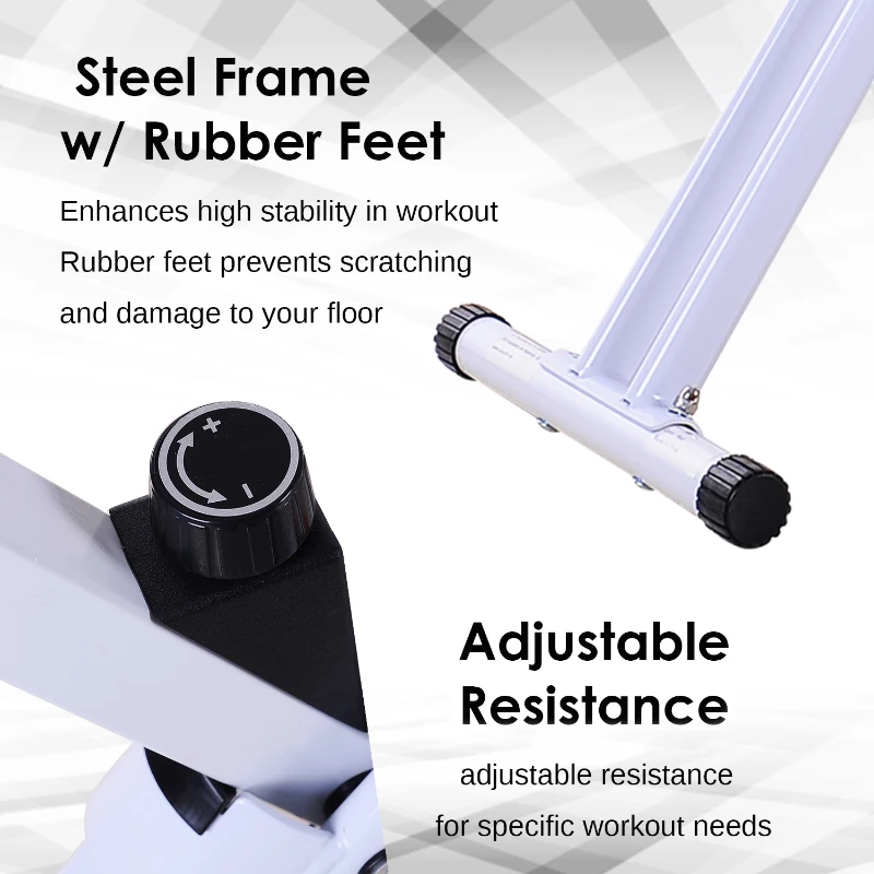 HOMCOM Folding Exercise Bike LCD Monitor Home Gym Exercise Adjustable Tension Padded Seat Heart Rate Monitor Pulse Sensor Red