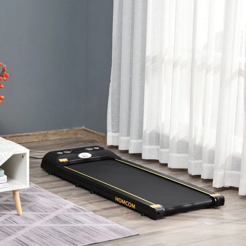 HOMCOM Walking Treadmill Walking Pad for Home, Office, Fitness Studio, Training Room 1-6km/h Aerobic Exercise Machine LED Display, Black