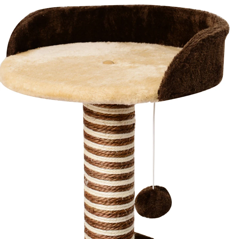 HOMCOM Cat Scratching  Activity Centre-Coffee/Beige, M size