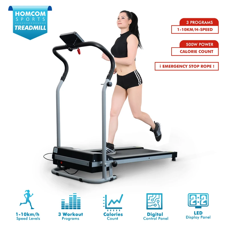 HOMCOM Unisex Motorised Electric Treadmill
