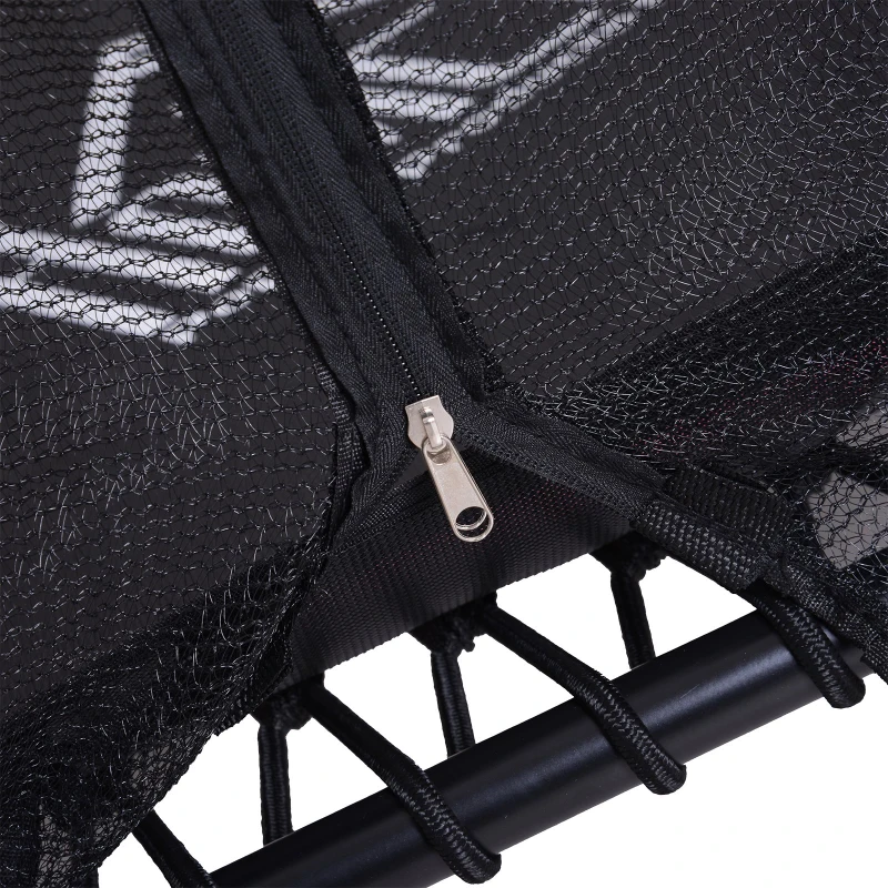 HOMCOM 5FT / 61 Inch Kids Mini Trampoline Exercise Rebounder with Safety Enclosure Net Bungee Design  Six Legs Capacity to 60kg Pink