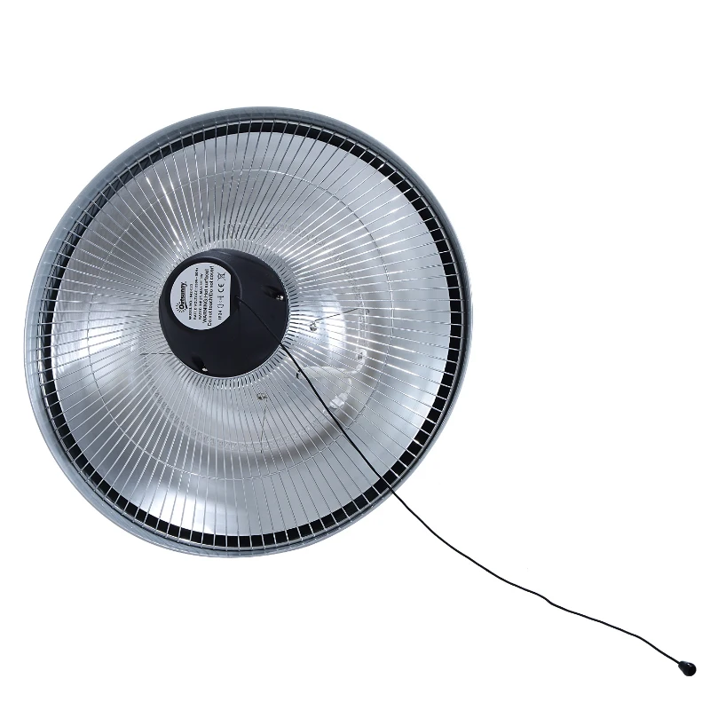 Outsunny 1.5K W Hanging Electric Heater-Silver