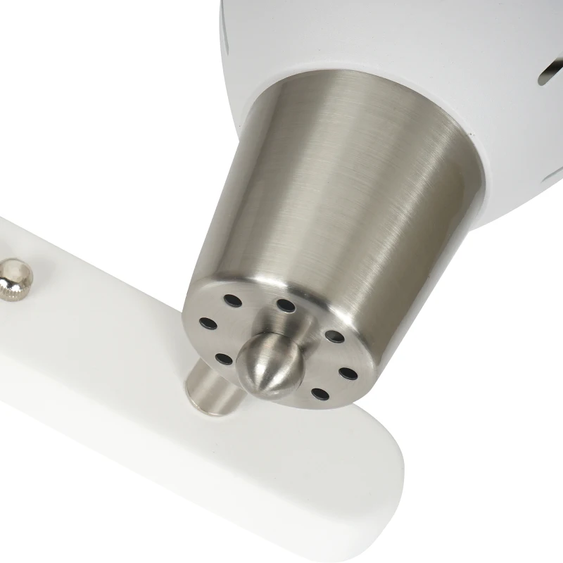 HOMCOM Adjustable 4 Lights Wall Lamp Spotlight Sconce E27 Socket White