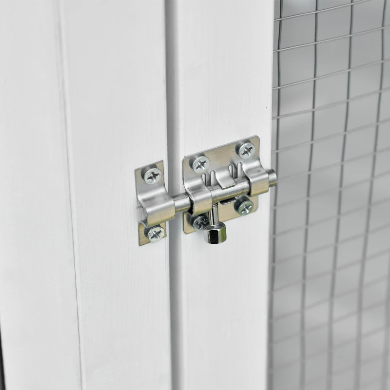 PawHut Large Wooden Aviary Bird Cage House for Budgie Canary Cockatiel Parrot Playing Zone with Perch Indoor Outdoor 125 x 125 x 183cm