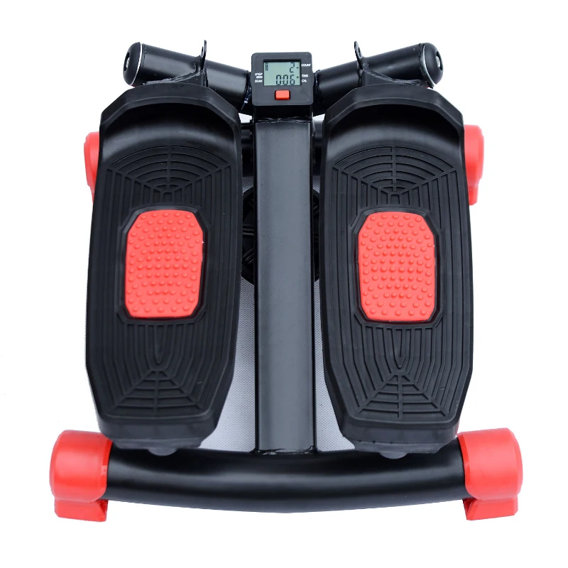 HOMCOM Mini Stepper W/Training Ropes-Black/Red