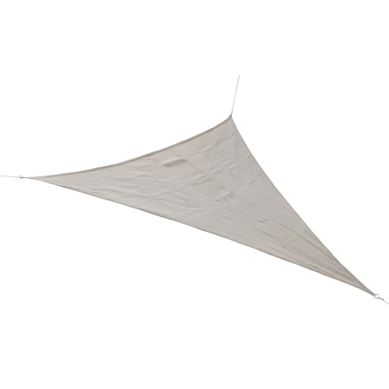 Outsunny Sun Shade Sail UV Resistant Outdoor Lawn Patio Shelter Garden Canopy Awning - (Triangle（3 meter）, Light Brown)