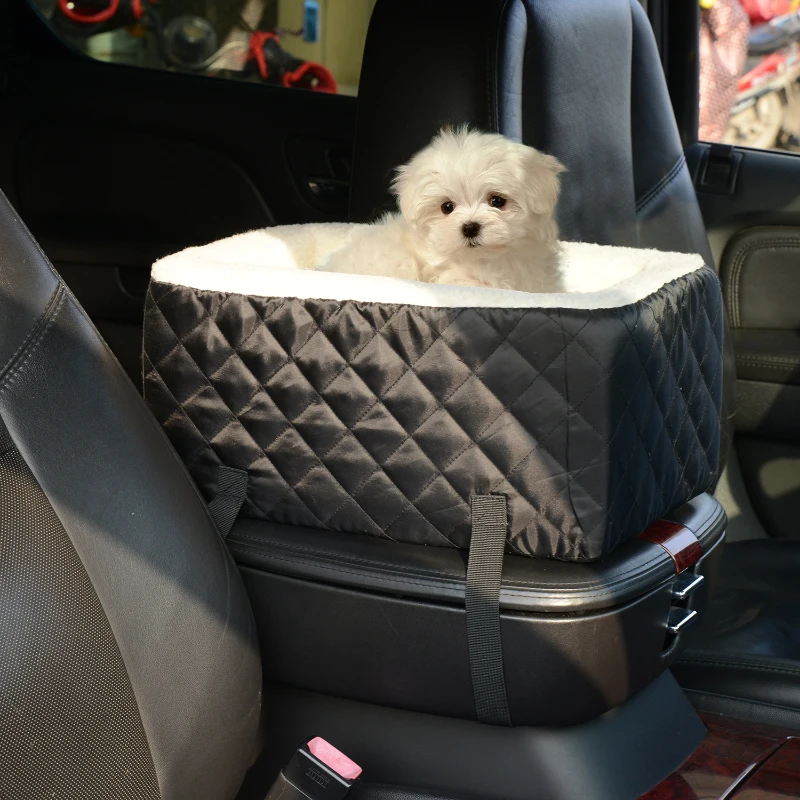 PawHut Pet Soft Safety Car Seat Carrier,  (38 x 24 x 18 cm)-Black