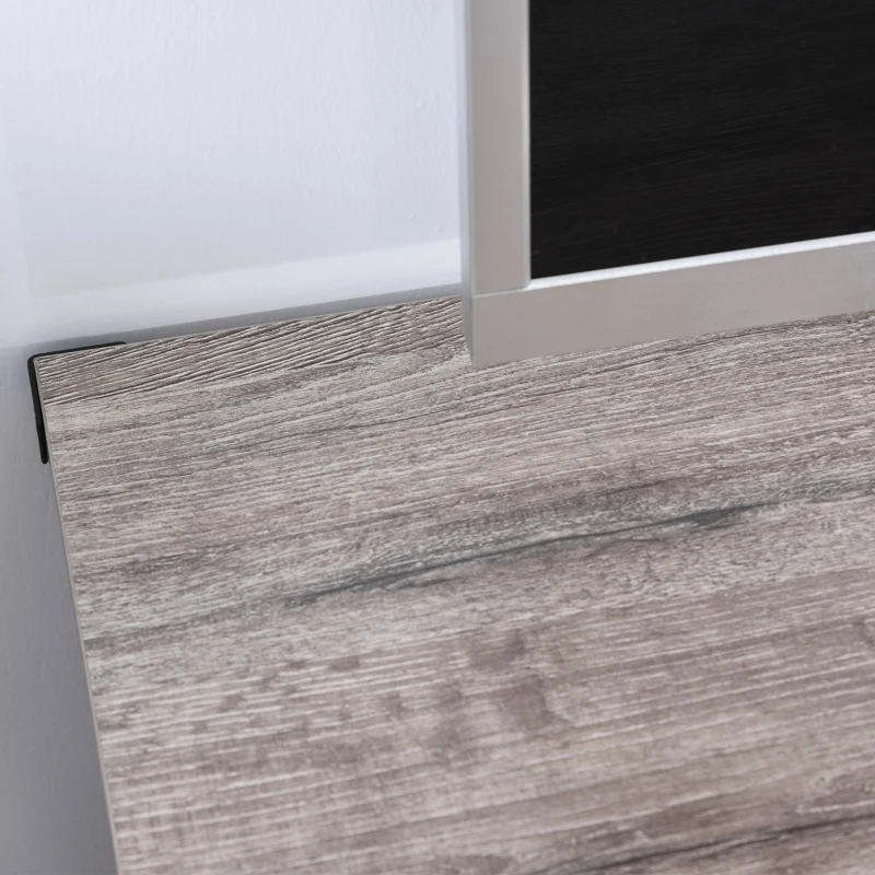 HOMCOM Rustic 3-Tier TV Stand Unit w/ Metal Accents Support Cable Hole Living Room Television Tidy Display Bedroom Brown