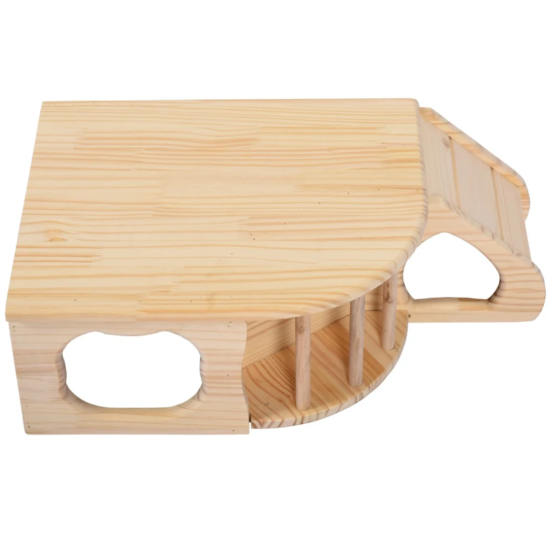 PawHut Guinea Pigs Small Fir Wood Shelter House