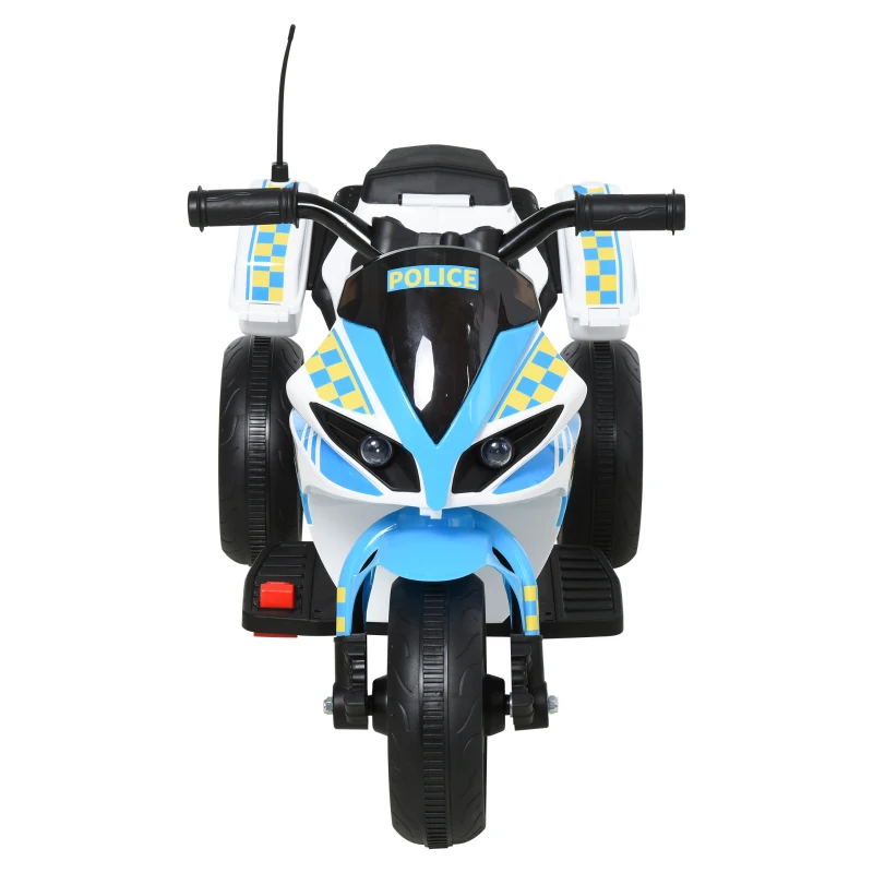 HOMCOM Kids Battery Powered Plastic Ride On Motorcycle Trike Blue