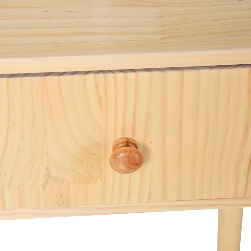 HOMCOM Rubber Wood USB Port Drawer w/ Lamp