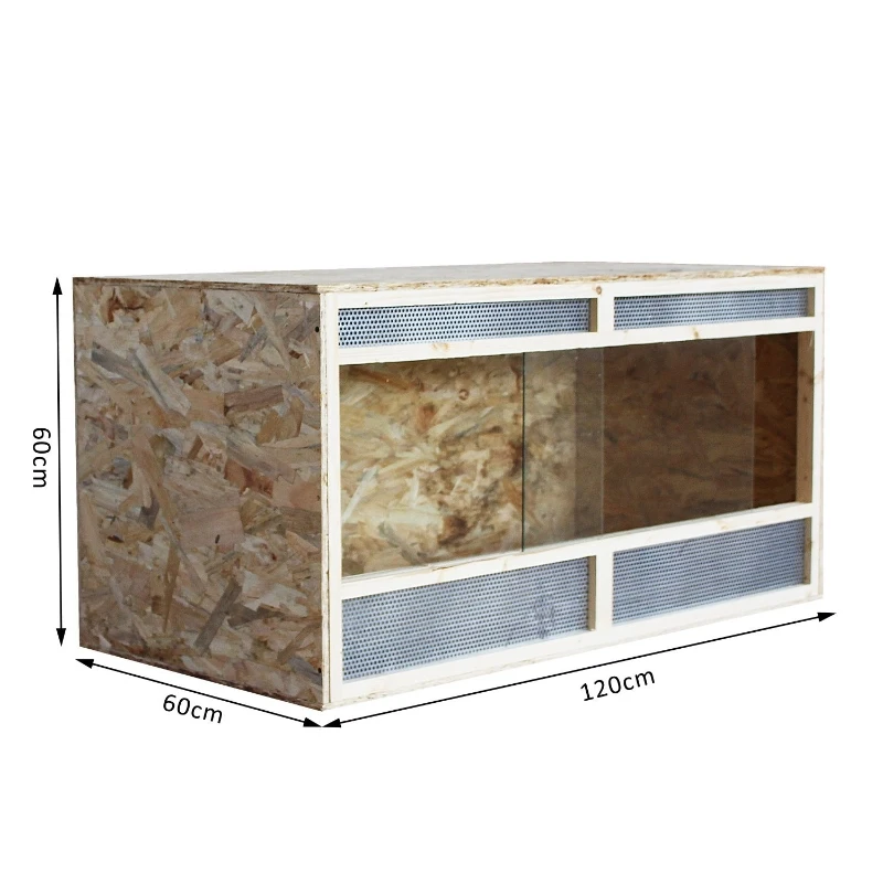 HOMCOM 4 Ft Wooden Reptile Vivarium House