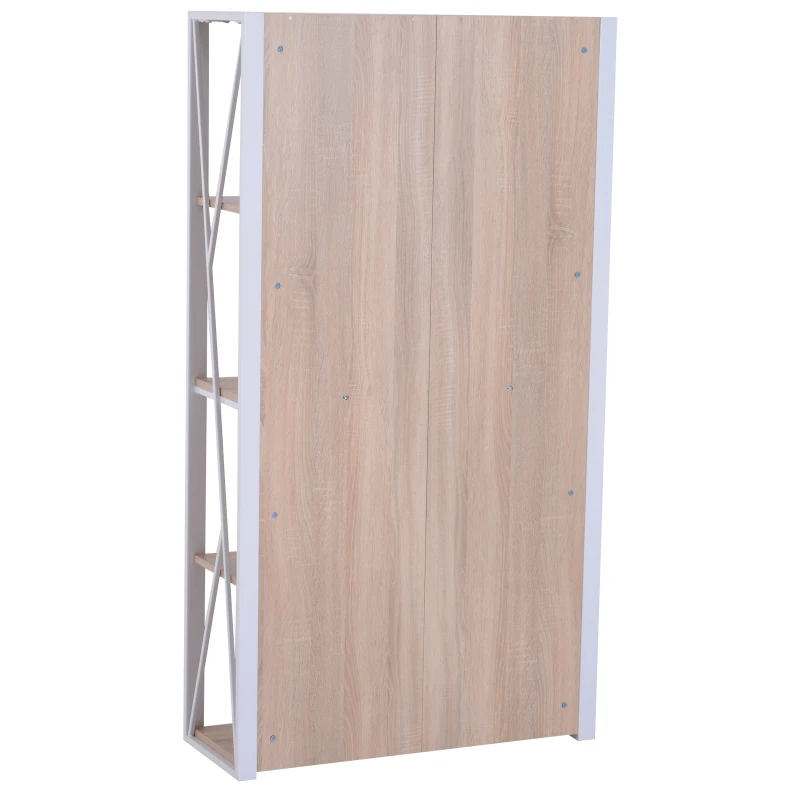 HOMCOM 4-Tier Bookshelf Wood Rack Bookcase