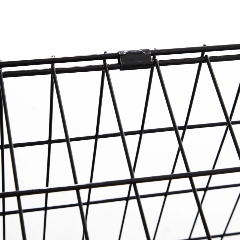 Pawhut Trapeze Collapsible Dog Pet Travel Box Cage Removable Tray 93 x 58 x 65cm