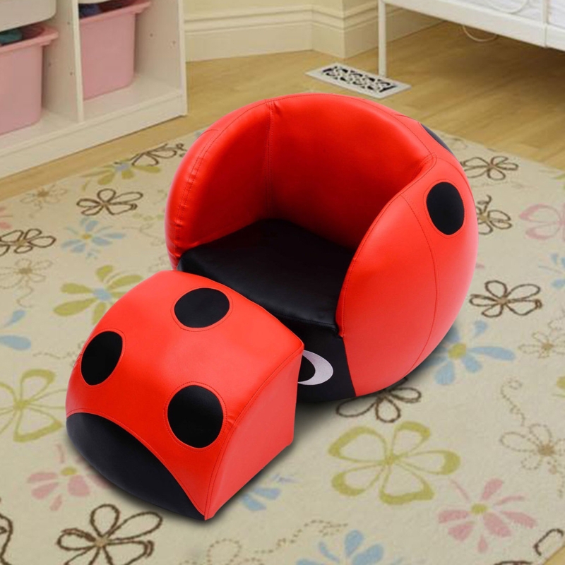 HOMCOM Children Ladybug Chair Set