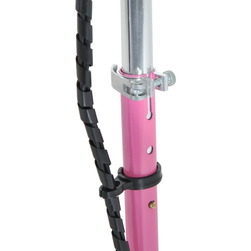 HOMCOM Kids E Scooter Ride on Folding Electric Bike Children Sports Toy Height Adjustable w/Rechargeable Battery 12V (Pink)