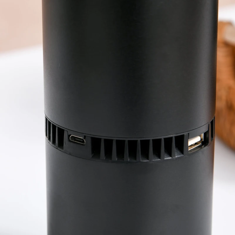 HOMCOM Portable Car Air Purifier, Low Noise Air Cleaner with 2 USB Port for Dust, Pollen, Smoke, Odor, Black