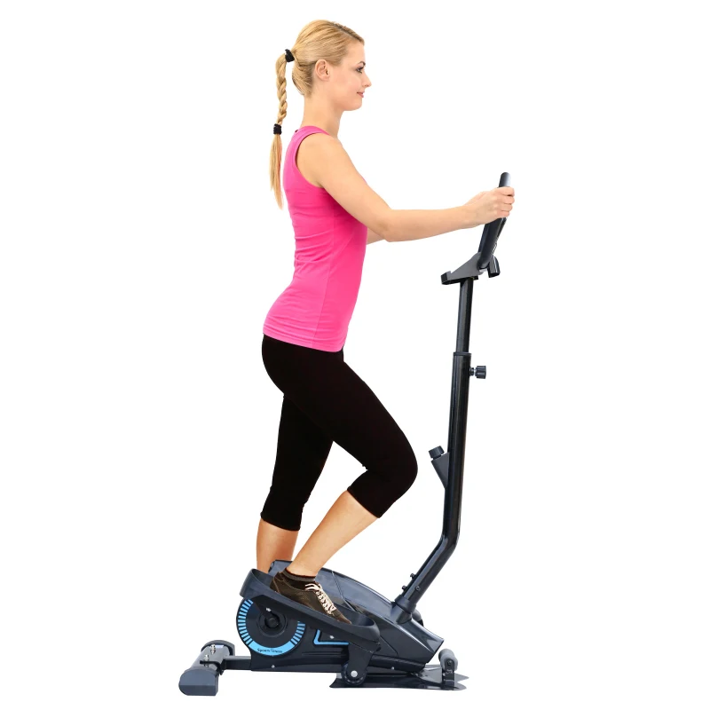 HOMCOM Elliptical Trainer W/ LCD Display, Magnetic Resistance-Black