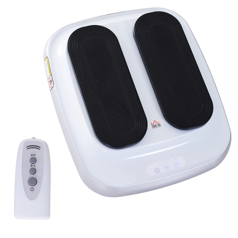 HOMCOM Leg Exerciser W/ Remote Control, 46L x 40.5W x 13.5Hcm-White Black